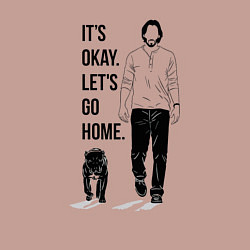 Свитшот хлопковый мужской Its okay lets go home, цвет: пыльно-розовый — фото 2