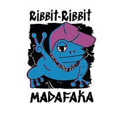 Свитшот хлопковый мужской Ribbit ribbit madafaka, цвет: белый — фото 2