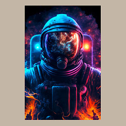 Свитшот хлопковый мужской Огненный космонавт, цвет: миндальный — фото 2