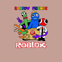 Свитшот хлопковый мужской Радужные друзья - монстры Роблокс, цвет: пыльно-розовый — фото 2