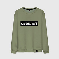 Свитшот хлопковый мужской Свёкла, цвет: авокадо