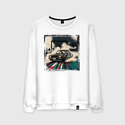 Свитшот хлопковый мужской JDM дрифт, цвет: белый