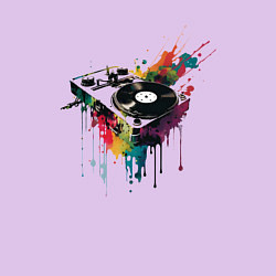 Свитшот хлопковый мужской Симпатичный проигрыватель в красках, цвет: лаванда — фото 2