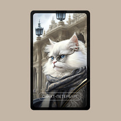 Свитшот хлопковый мужской Санкт-Петербург котик, цвет: миндальный — фото 2