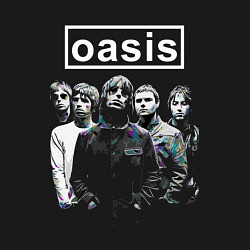 Свитшот хлопковый мужской Oasis рок группа, цвет: черный — фото 2