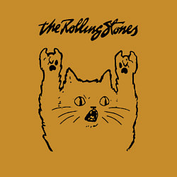 Свитшот хлопковый мужской Rolling Stones - rock cat, цвет: горчичный — фото 2