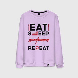 Мужской свитшот Надпись: eat sleep Ghostrunner repeat