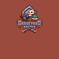 Свитшот хлопковый мужской Graveyard Keeper логотип игры, цвет: кирпичный — фото 2