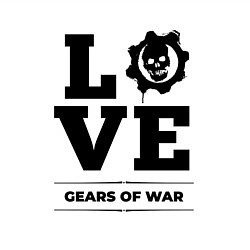 Свитшот хлопковый мужской Gears of War love classic, цвет: белый — фото 2