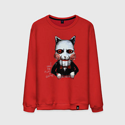 Свитшот хлопковый мужской Want to play a game, цвет: красный