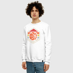 Свитшот хлопковый мужской Basket Baller, цвет: белый — фото 2