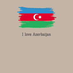 Свитшот хлопковый мужской I love Azerbaijan, цвет: миндальный — фото 2