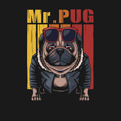 Свитшот хлопковый мужской Mr pug, цвет: черный — фото 2