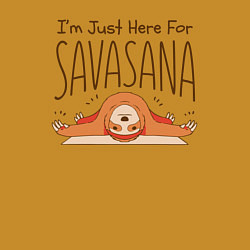 Свитшот хлопковый мужской Im just here for savasana, цвет: горчичный — фото 2