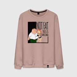 Свитшот хлопковый мужской Не толстый, а харизматичный Питер Гриффин, цвет: пыльно-розовый