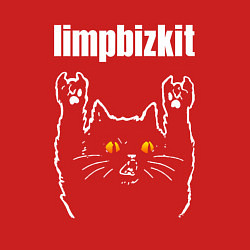 Свитшот хлопковый мужской Limp Bizkit rock cat, цвет: красный — фото 2