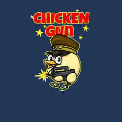 Свитшот хлопковый мужской Chicken Gun - игра, цвет: тёмно-синий — фото 2