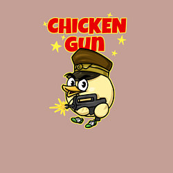 Свитшот хлопковый мужской Chicken Gun - игра, цвет: пыльно-розовый — фото 2