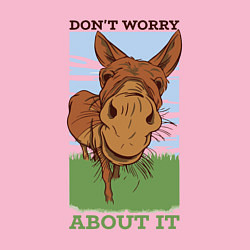 Свитшот хлопковый мужской Dont worry about it, цвет: светло-розовый — фото 2