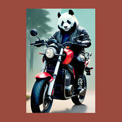 Свитшот хлопковый мужской Panda - cool biker, цвет: кирпичный — фото 2