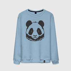 Свитшот хлопковый мужской Панда бамбуковый медведь, цвет: мягкое небо