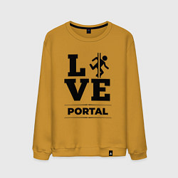 Свитшот хлопковый мужской Portal love classic, цвет: горчичный