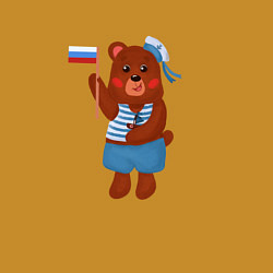 Свитшот хлопковый мужской Мой герой, цвет: горчичный — фото 2