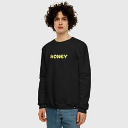 Свитшот хлопковый мужской Honey, цвет: черный — фото 2
