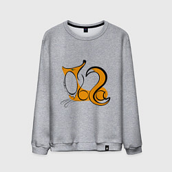 Свитшот хлопковый мужской Лиса Ольга, цвет: меланж