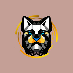 Свитшот хлопковый мужской Серьезная собака абстракция, цвет: пыльно-розовый — фото 2