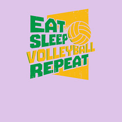 Свитшот хлопковый мужской Eat sleep volleyball, цвет: лаванда — фото 2