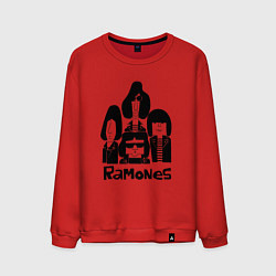 Свитшот хлопковый мужской Ramones панк рок группа, цвет: красный