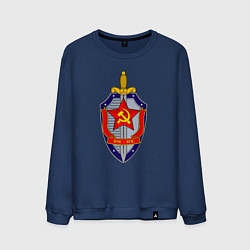 Свитшот хлопковый мужской ВЧК КГБ, цвет: тёмно-синий