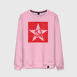Свитшот хлопковый мужской Star USSR, цвет: светло-розовый