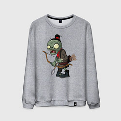 Свитшот хлопковый мужской Зомби лучник, цвет: меланж