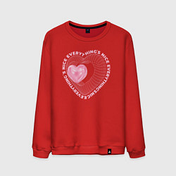 Свитшот хлопковый мужской Everythings nice, цвет: красный