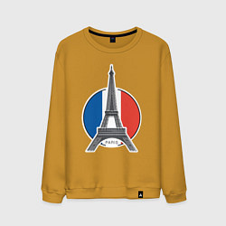 Свитшот хлопковый мужской Мой Париж, цвет: горчичный