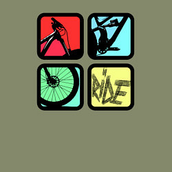 Свитшот хлопковый мужской Кататься, цвет: авокадо — фото 2