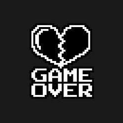 Свитшот хлопковый мужской Game Over на черном фоне, цвет: черный — фото 2