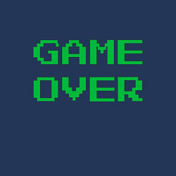 Свитшот хлопковый мужской Серо-зеленый game over, цвет: тёмно-синий — фото 2