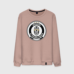 Свитшот хлопковый мужской Juventus club, цвет: пыльно-розовый