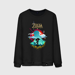 Свитшот хлопковый мужской The Legend of Zelda - Link, цвет: черный
