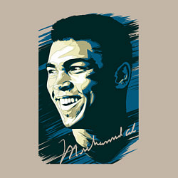 Свитшот хлопковый мужской Боксер Мухаммед Али, цвет: миндальный — фото 2