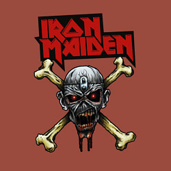 Свитшот хлопковый мужской Iron Maiden bones, цвет: кирпичный — фото 2