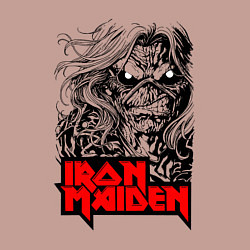 Свитшот хлопковый мужской Iron Maiden eyes, цвет: пыльно-розовый — фото 2