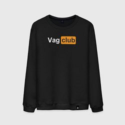 Свитшот хлопковый мужской Vag club, цвет: черный