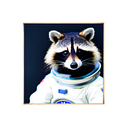 Свитшот хлопковый мужской Енот космонавт, цвет: белый — фото 2