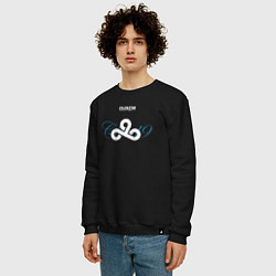 Свитшот хлопковый мужской Cloud9 art, цвет: черный — фото 2