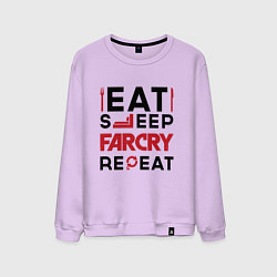 Мужской свитшот Надпись: eat sleep Far Cry repeat