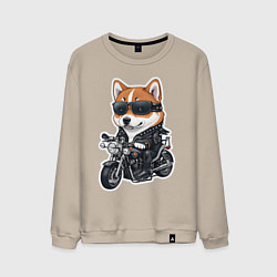 Мужской свитшот Shiba Inu собака мотоциклист
